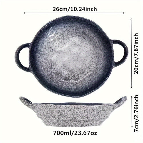 Elegant Ceramic Double Ear Plate Set