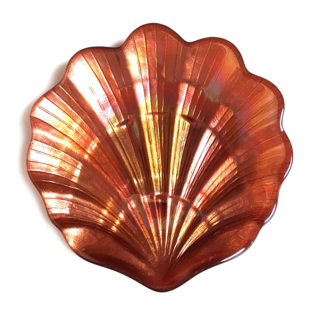 Scallop Shell Copper 5.5" Canapé Plates - set of 4