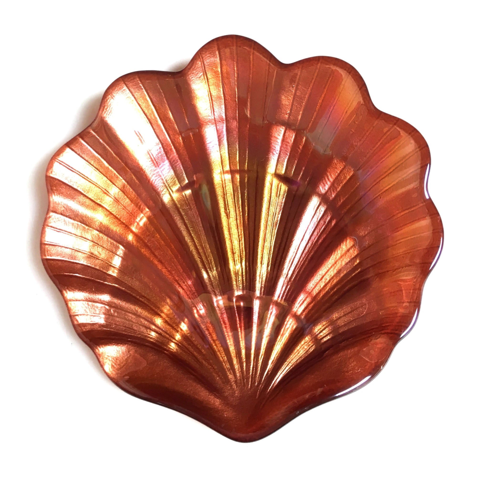 Scallop Shell Copper 5.5" Canapé Plates - set of 4