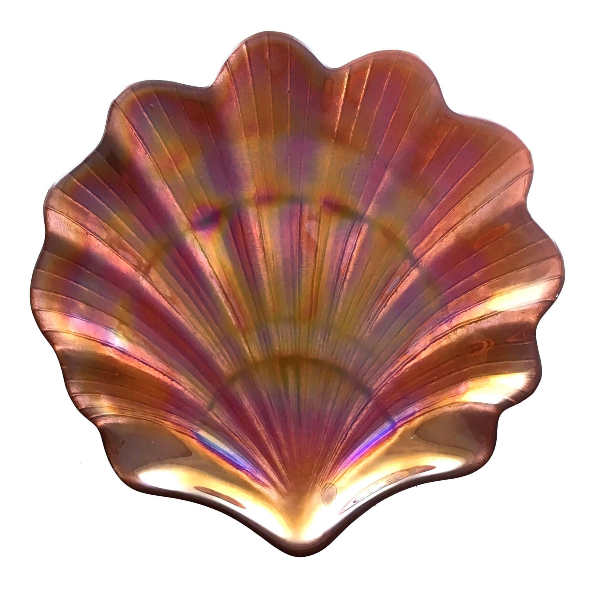Scallop Shell Copper 8" Side Plates - set of 4