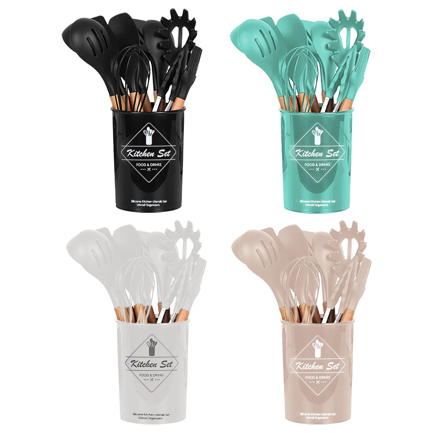 35 Piece Kitchen Cooking Utensil Set - 4 Colors