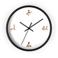 Cat Doing Yoga Wall clock