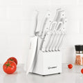 High Carbon Stainless Steel White Kitchen Knife Set