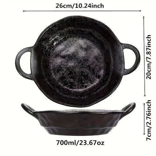 Elegant Ceramic Double Ear Plate Set