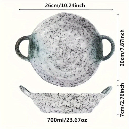 Elegant Ceramic Double Ear Plate Set