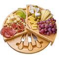 14 Inch Swiveling Bamboo Charcuterie Set