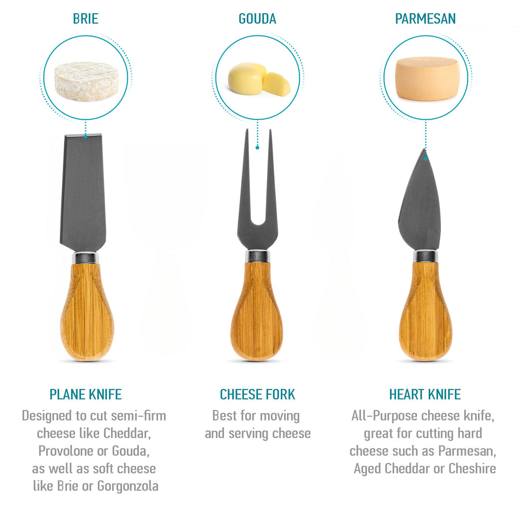 14 Inch Swiveling Bamboo Charcuterie Set