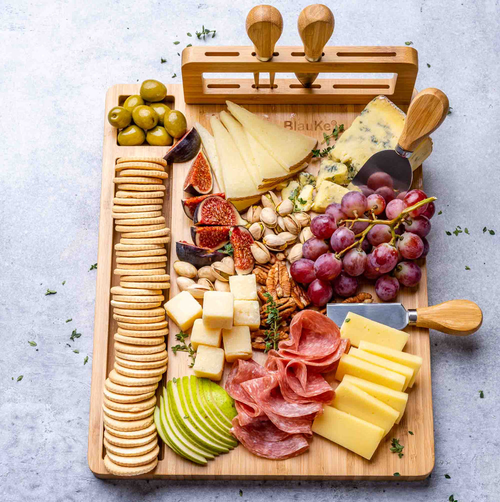 14x11 Inch Bamboo Charcuterie Set
