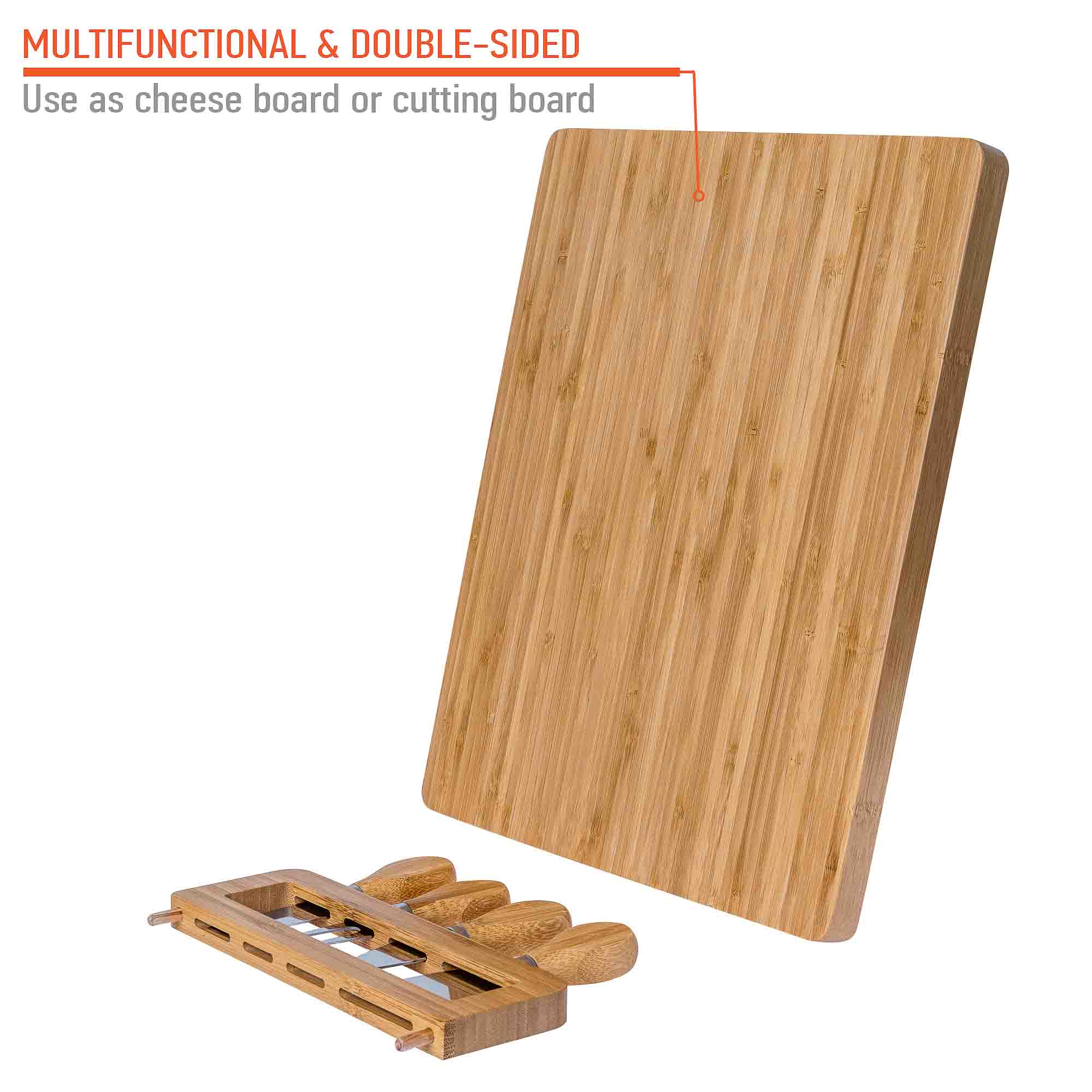 14x11 Inch Bamboo Charcuterie Set