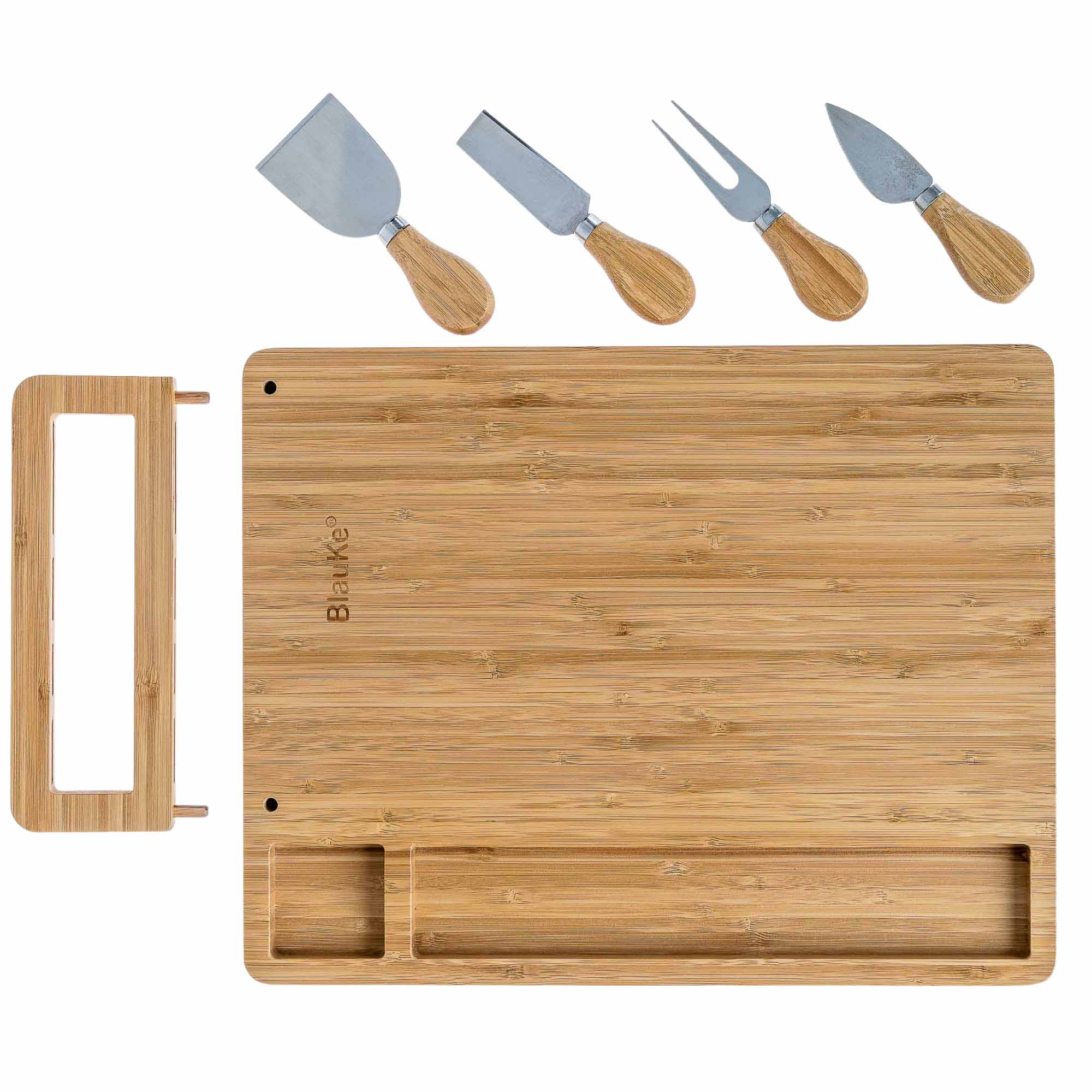 14x11 Inch Bamboo Charcuterie Set