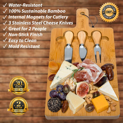 12x8 Inch Bamboo Charcuterie Set