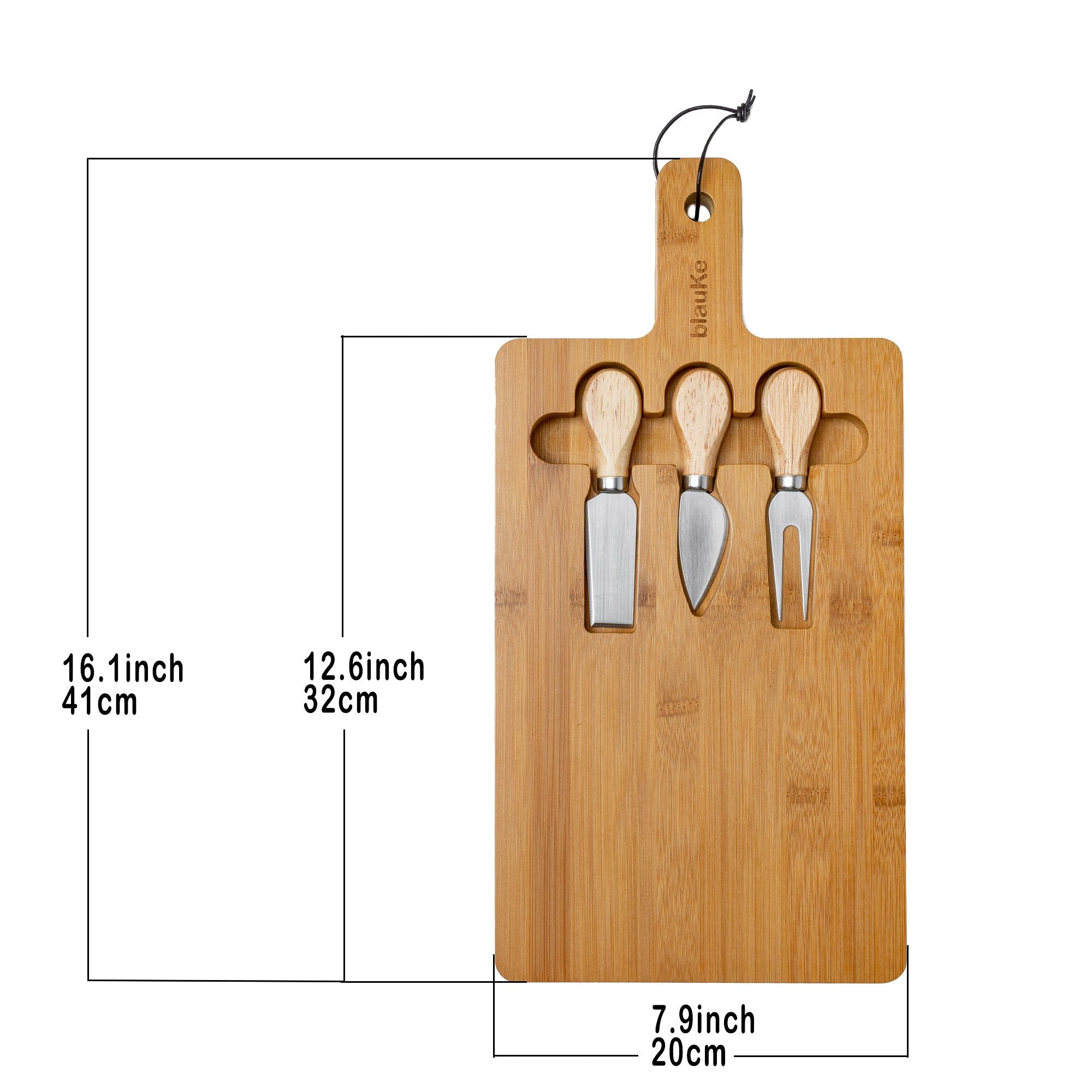 12x8 Inch Bamboo Charcuterie Set