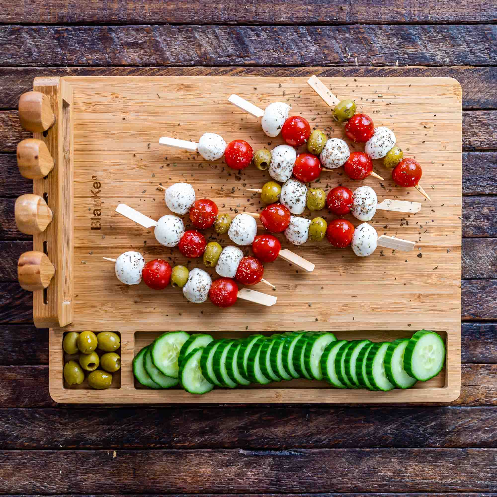 14x11 Inch Bamboo Charcuterie Set