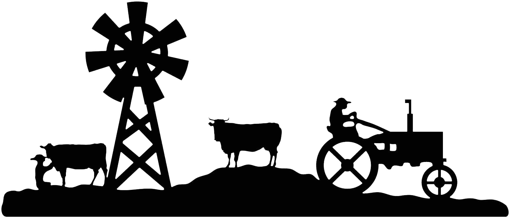 Farm Silhouette - Metal Wall Art