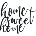Home Sweet Home Cursive - Metal Wall Art