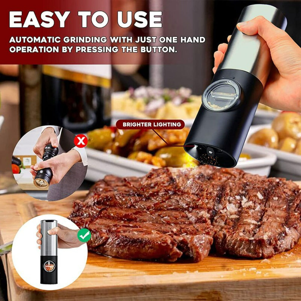 Electric Salt & Pepper Grinder Set