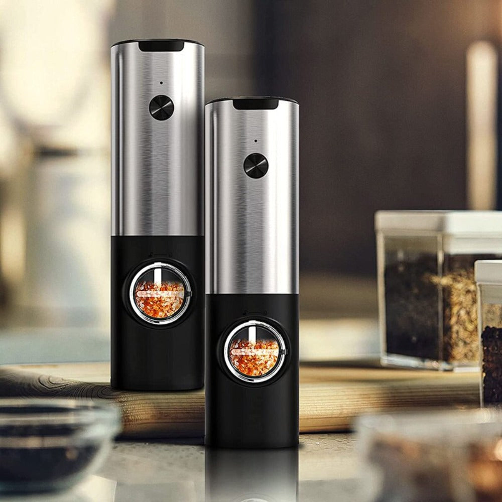 Electric Salt & Pepper Grinder Set