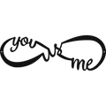 You Me and Us Infinity - Metal Wall Art