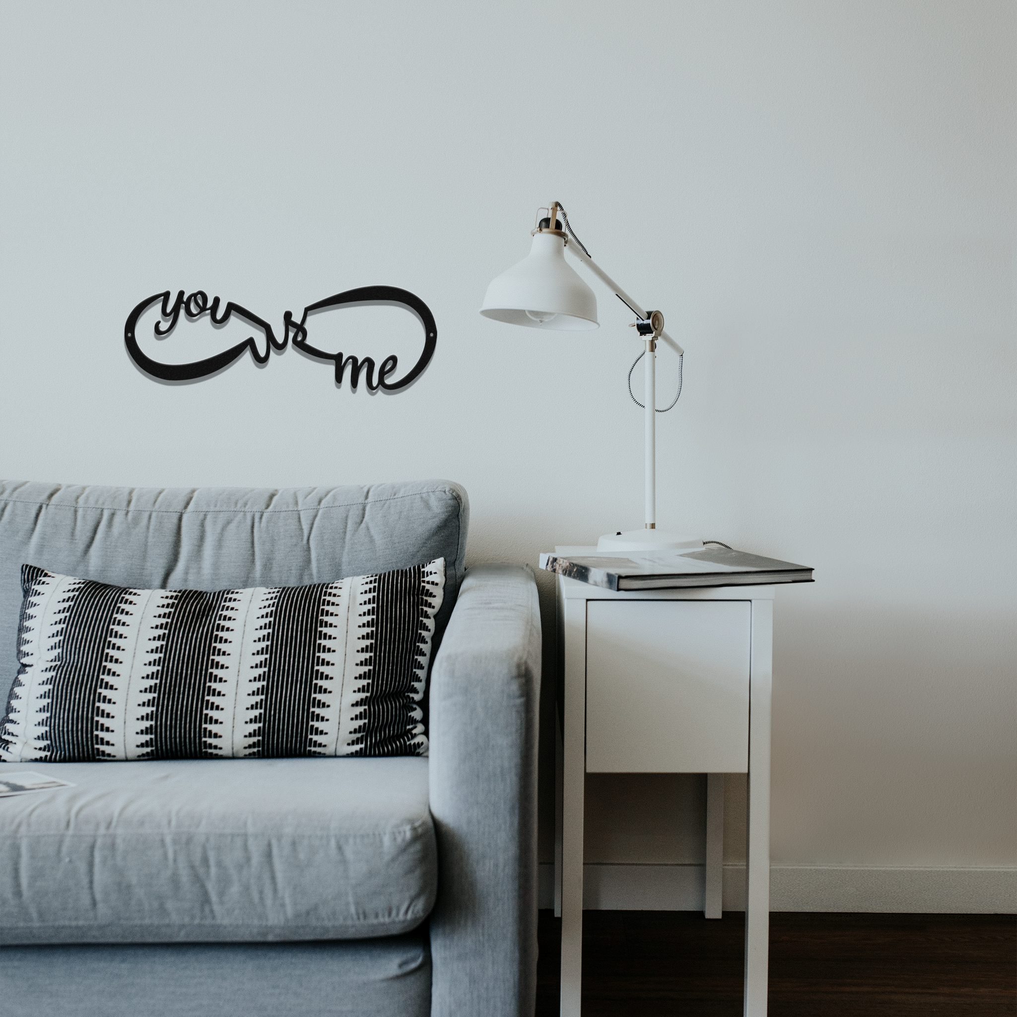 You Me and Us Infinity - Metal Wall Art