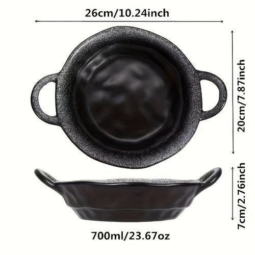 Elegant Ceramic Double Ear Plate Set