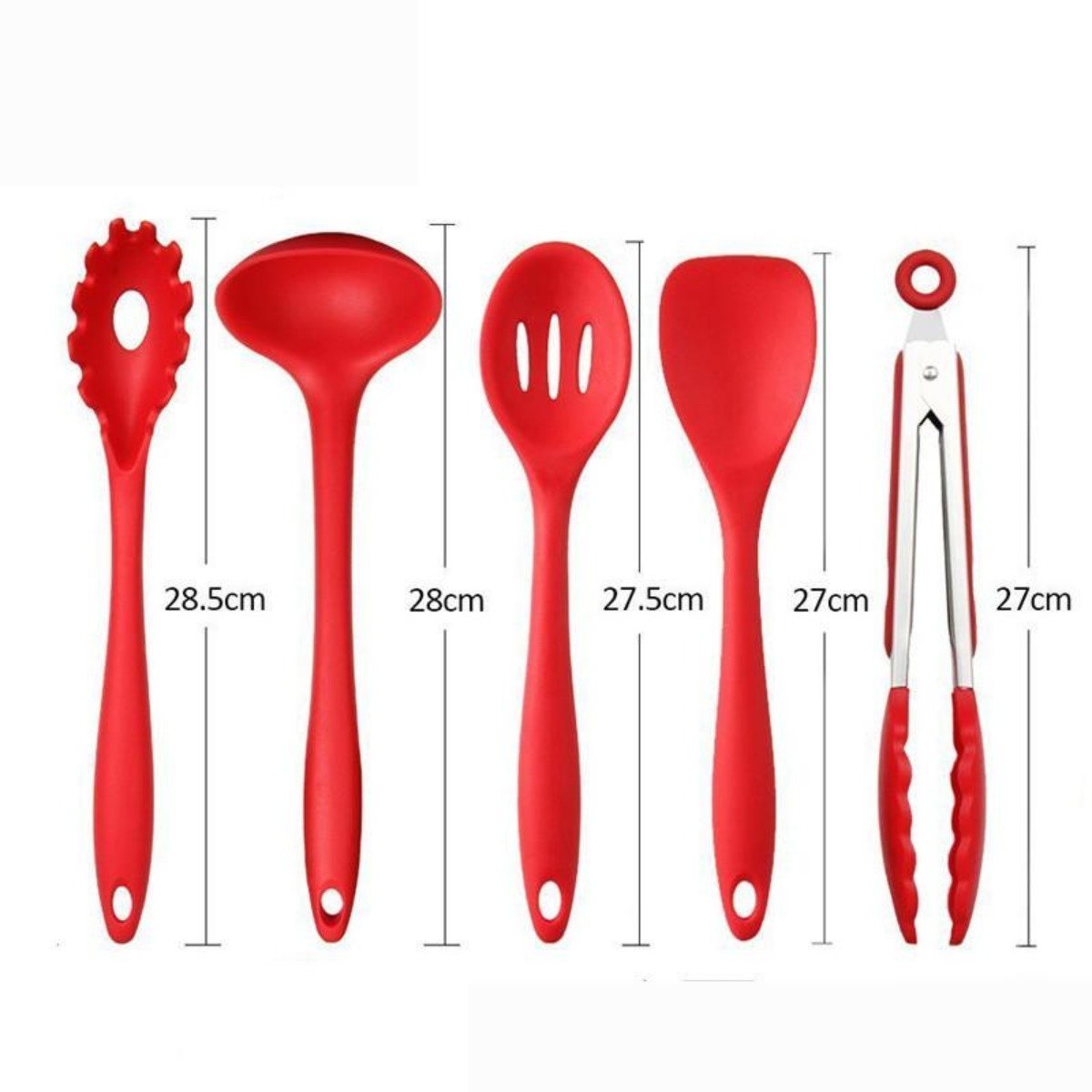 Non Stick Silicone Cooking Utensils Premium Heat Resistant 10 Piece Set