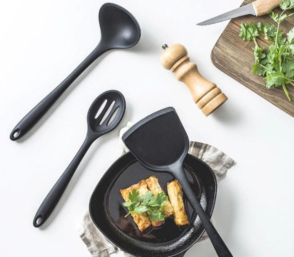 Non Stick Silicone Cooking Utensils Premium Heat Resistant 10 Piece Set