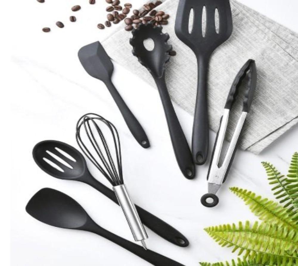 Non Stick Silicone Cooking Utensils Premium Heat Resistant 10 Piece Set