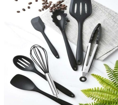 Non Stick Silicone Cooking Utensils Premium Heat Resistant 10 Piece Set